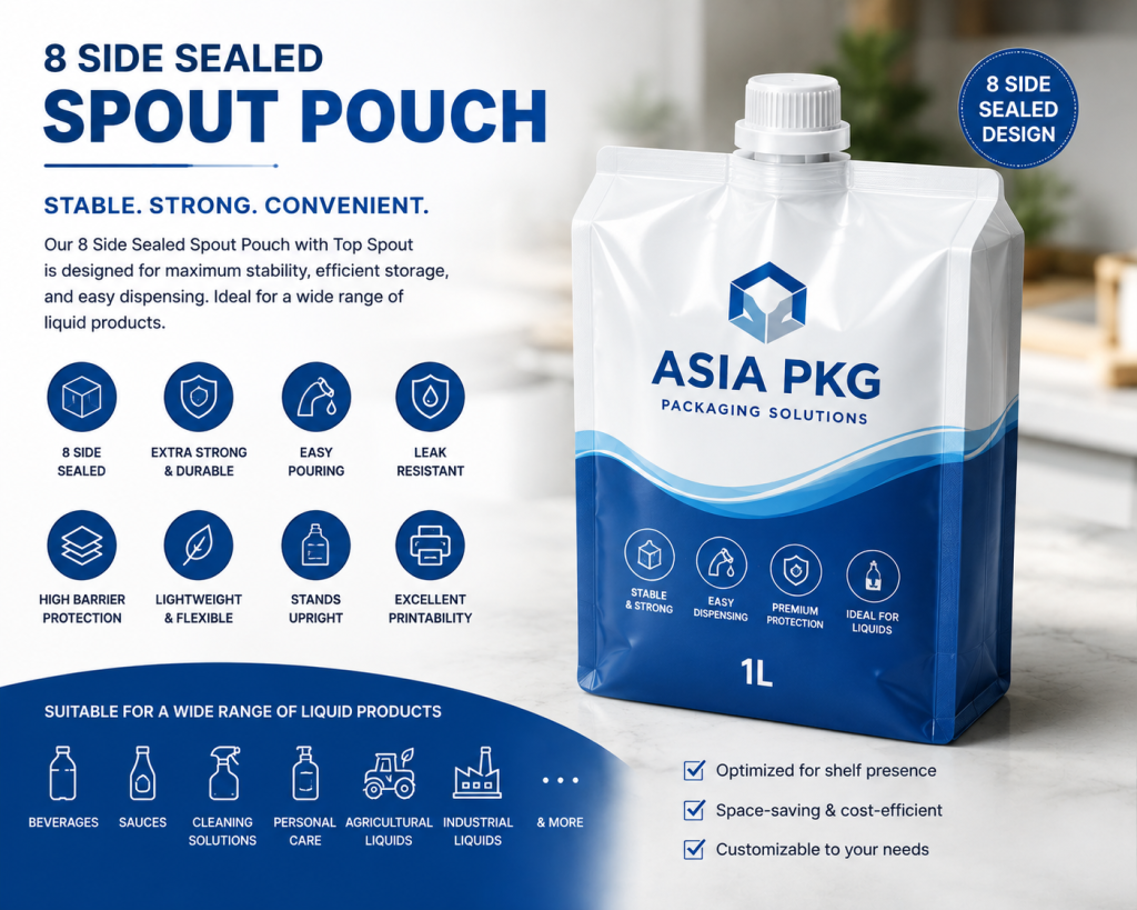 Block Bottom Spout Pouch