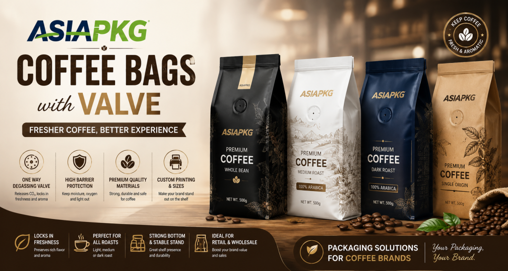 coffee bags with flat bottom bags
